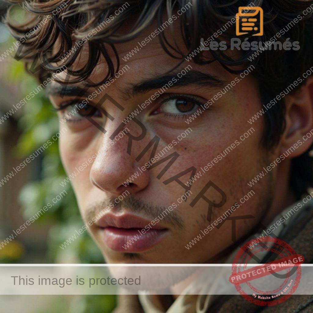 Photographie de Jérôme qui nourrit un amour sincère pour La fille du tailleur dans La Force du Sentiment. 