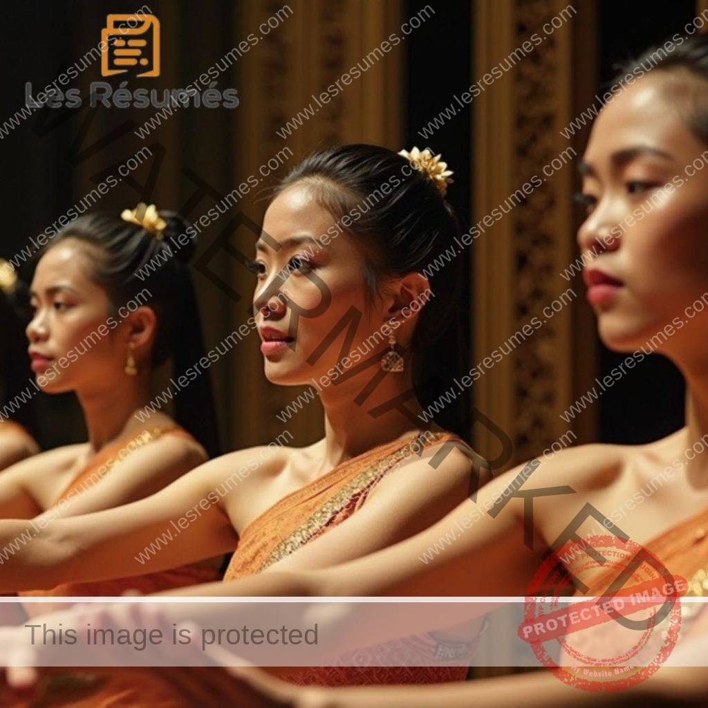 Photographie des danseuses cambodgiennes. 