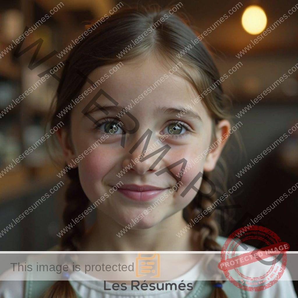 Photo de la petite fille. 
