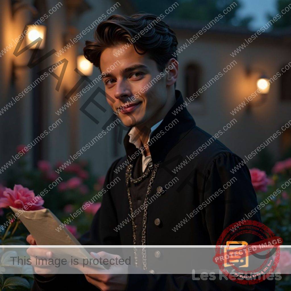 Photo du Jeune Gentilhomme, un romantique passionné, il incarne un amour défiant les normes de son époque.