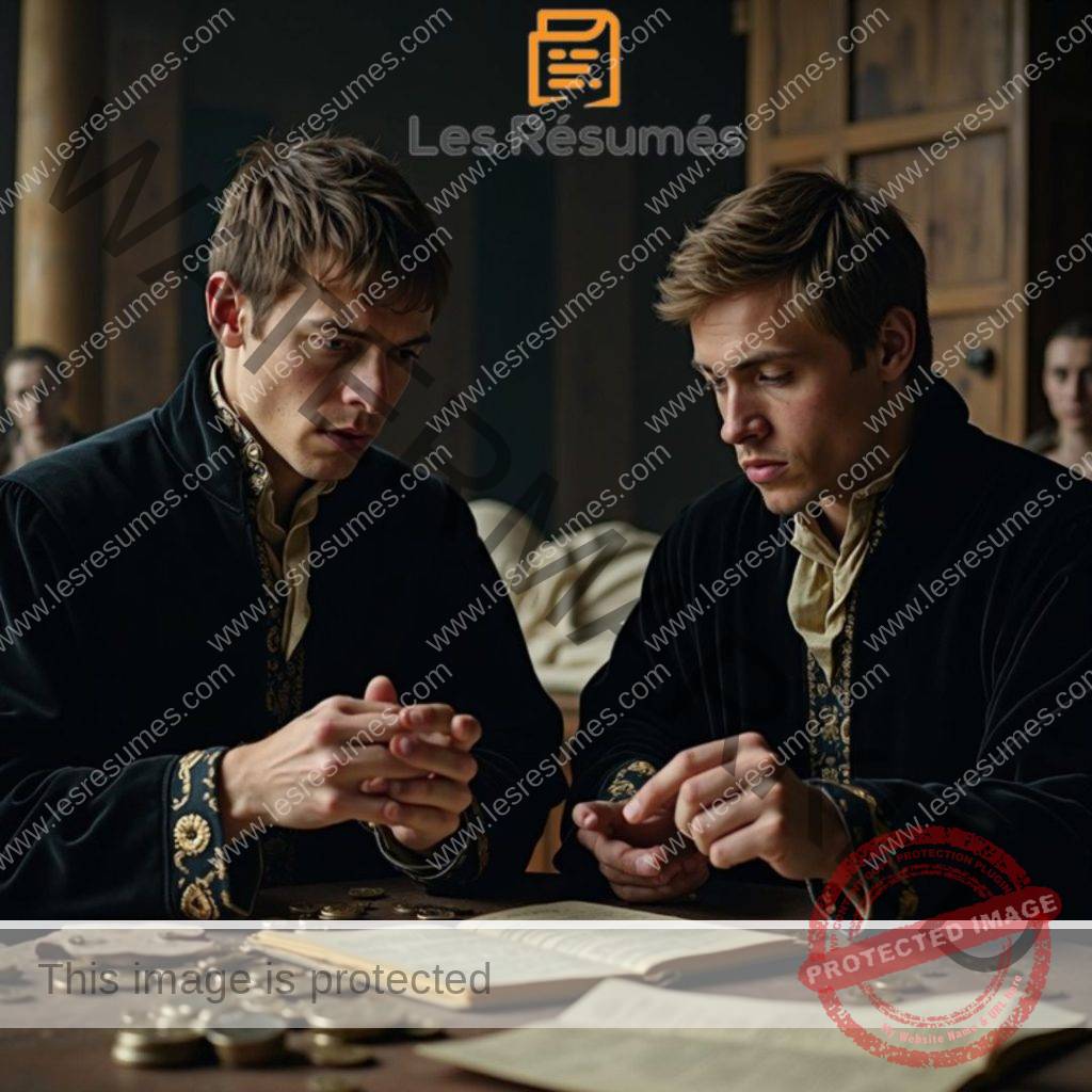 Photo des deux frères Florentins, des usuriers partagés entre calculs et devoirs sociaux.