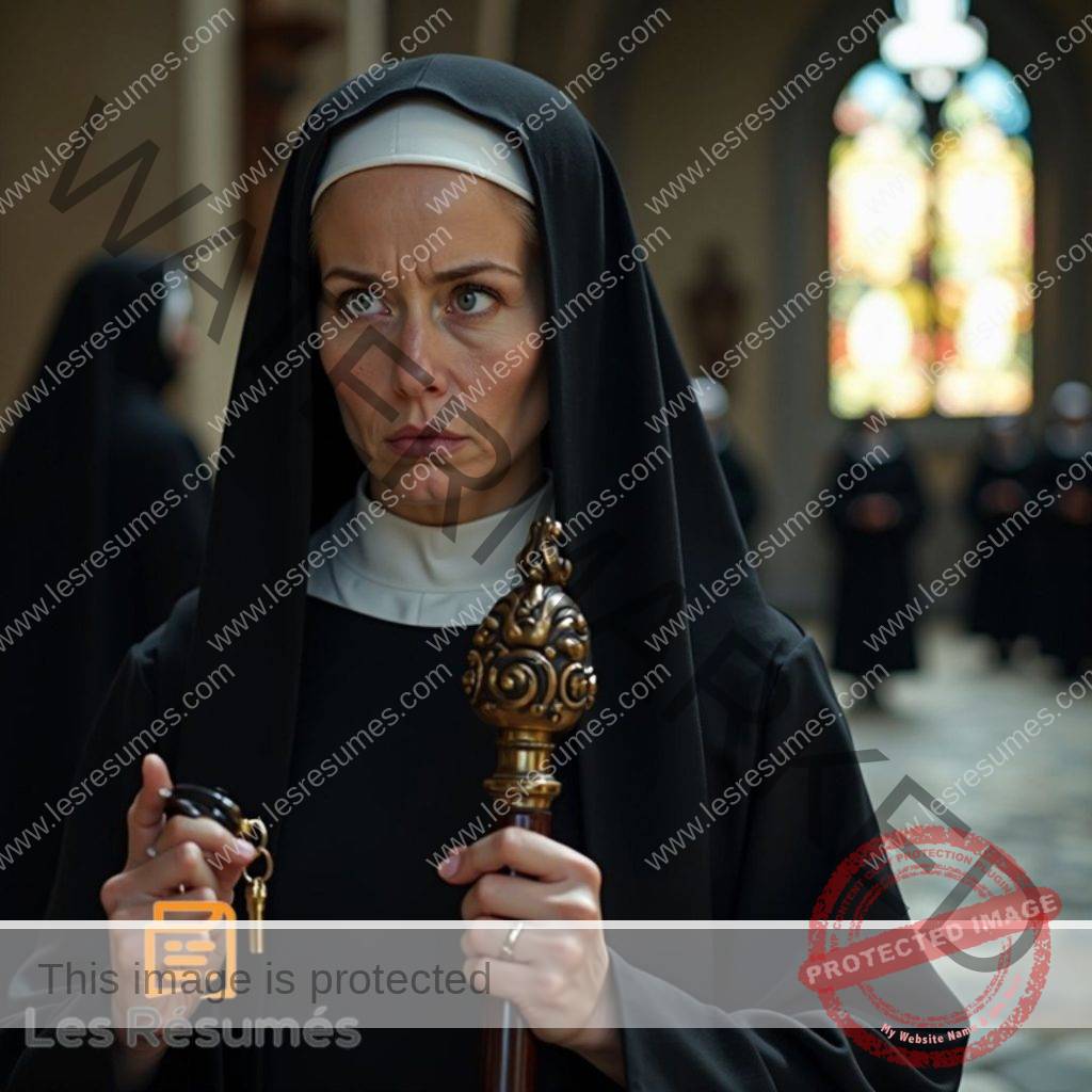 Photo de l'abbesse qui incarne la figure pragmatique dans la nouvelle de Boccace. 