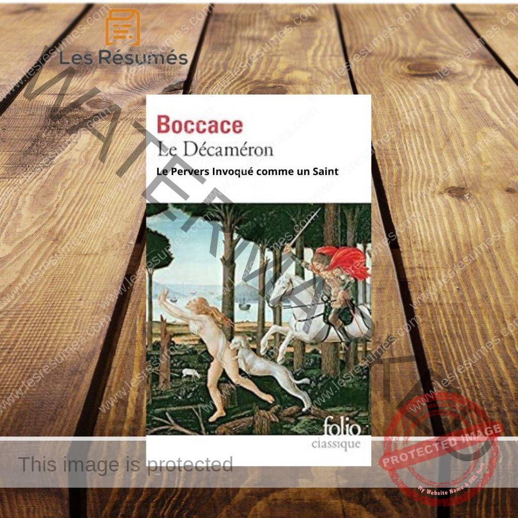 Page d'en-tête de Le Pervers invoqué comme un Saint de Jean Boccace. 
