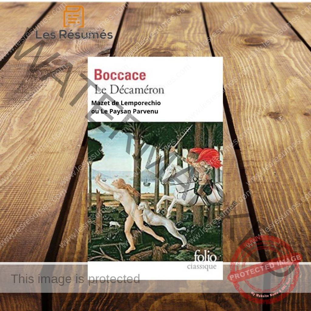 Page d'en-tête de Mazet de Lemporechio ou Le Paysan Parvenu de Jean Boccace. 